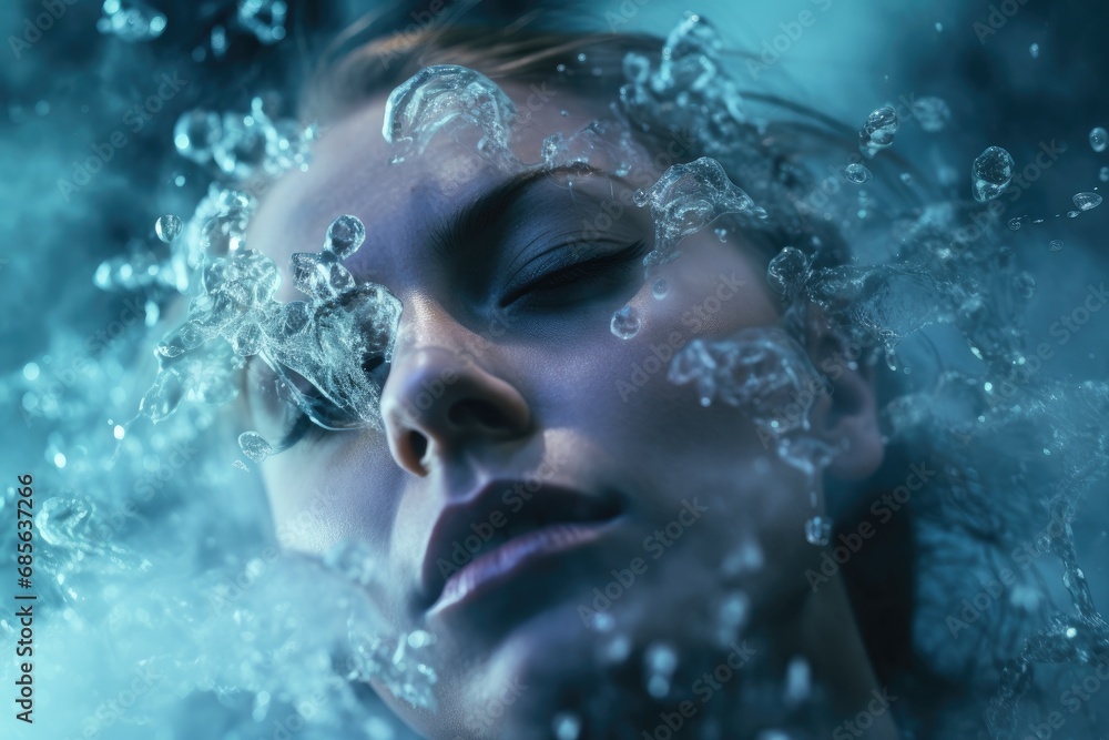 Water on Skin A Close-Up Portrait Water on Skin A Close-Up Portrait