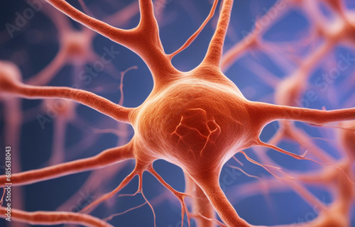  Highlighted Neurons in Medical Design  Intricate Nervous System in Medical Detail