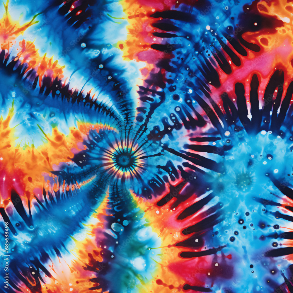 Colorful unusual tie dye pattern