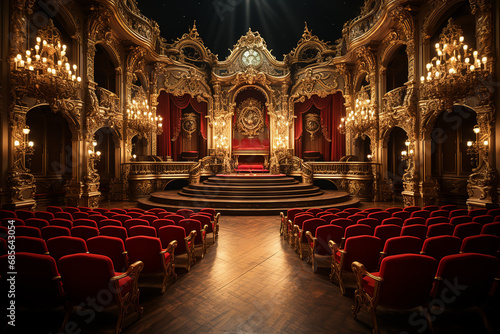 Generative AI - A classical theater, hall and stage