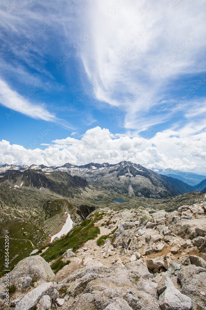 Summer landscape in Aiguestortes and Sant Maurici National Park, Spain