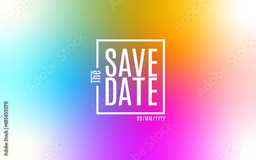 Save the date banner. Can be used for business, marketing and advertising. Social media stories wallpapers. ogo graphic design of event summit. Vector EPS 10 photo