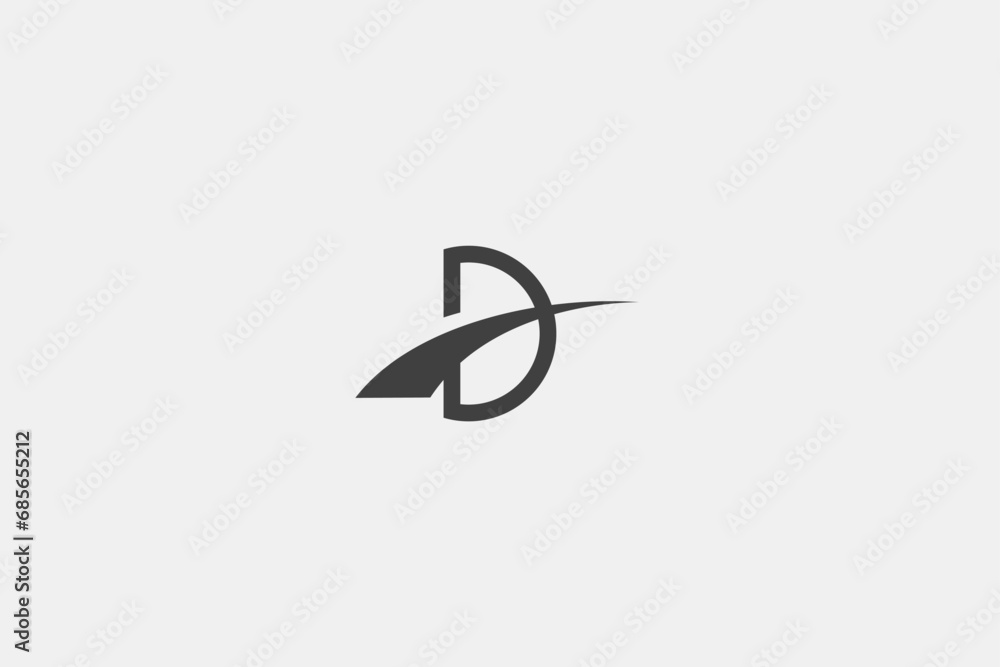Illustration vector graphic of letter D and road. Good for logo Illustration vector graphic of letter D and road. Good for logo