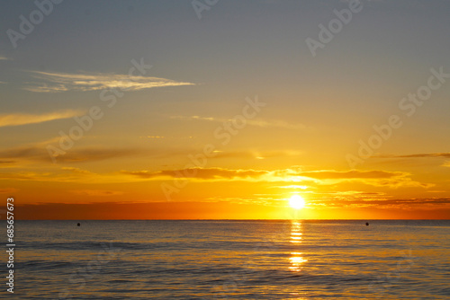 natural background of a beautiful sunrise on the sea © Iryna