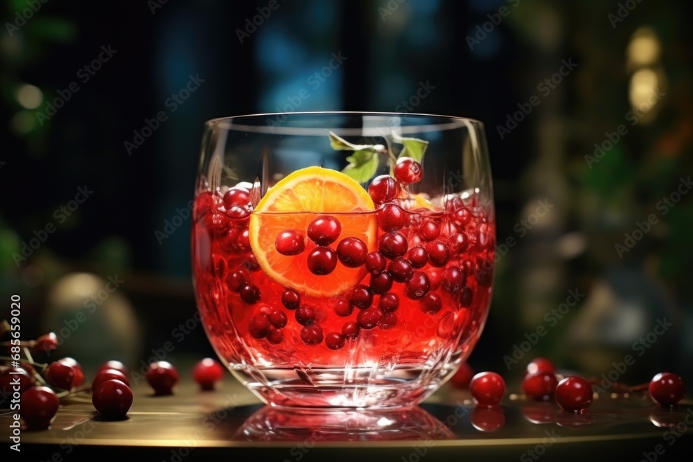 A close-up view of a glass of water with fresh fruit floating in it. Perfect for promoting a healthy lifestyle and refreshing beverages A close-up view of a glass of water with fresh fruit floating in it. Perfect for promoting a healthy lifestyle and refreshing beverages
