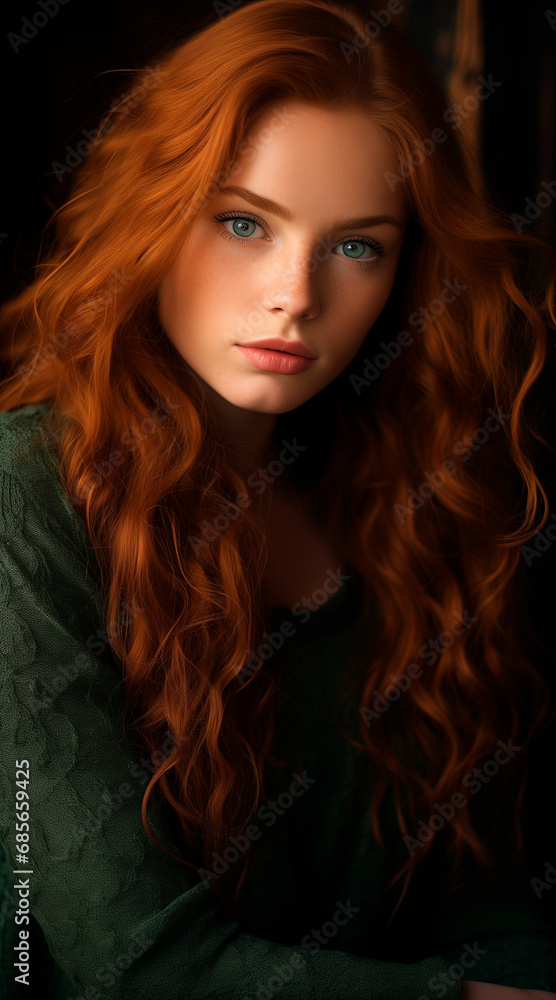 18 years old woman, slavic, red hair and green eyes 18 years old woman, slavic, red hair and green eyes