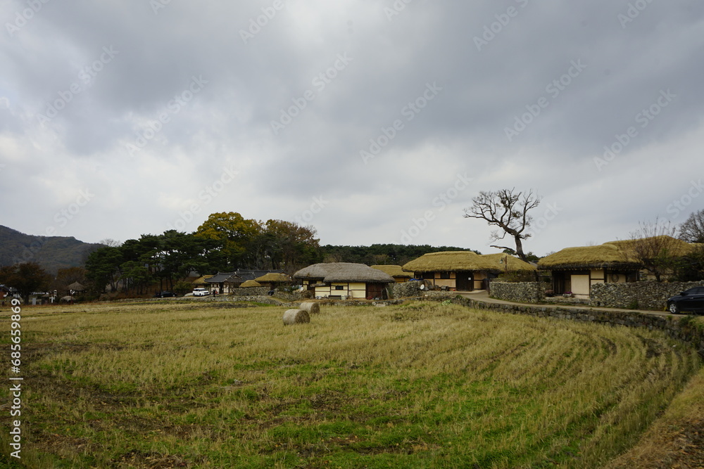 Obraz premium 아산 전통 외암민속마을 풍경입니다