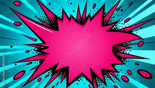 Vibrant and dynamic pop art cartoon background with ample copy space for text placement