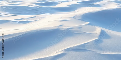 Nature frosty palette. Stunning winter background featuring cold blue hues and soft blanket of snow © Bussakon