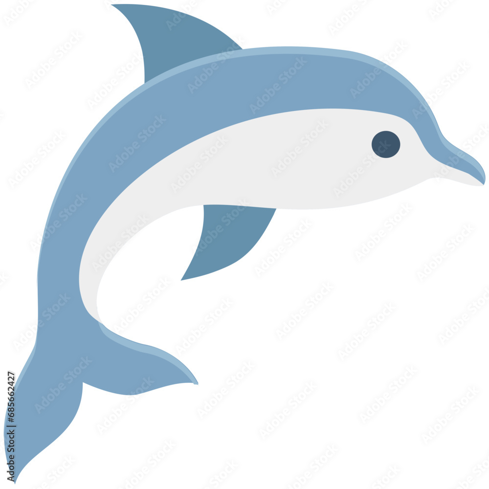 Obraz premium dolphin isolated on white background