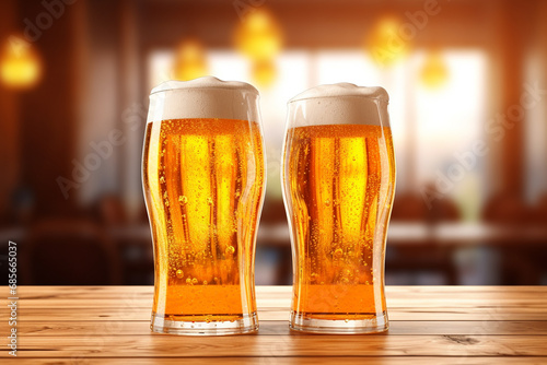 Food and drink concept. Product commercial of glass of beer background with copy space