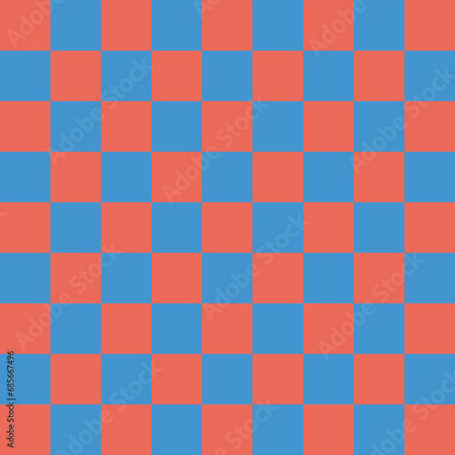 Regular squares soft vintage. Ravenclaw. Harry Potter. Chess pattern with blue and bronze.