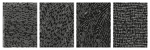 Set of hand drawn texture set. Freehand organic line, hatch, graphic strokes. Minimalistic pencil painted vector art poster, cover, postcard collection. 