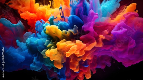 Abstract color explosion