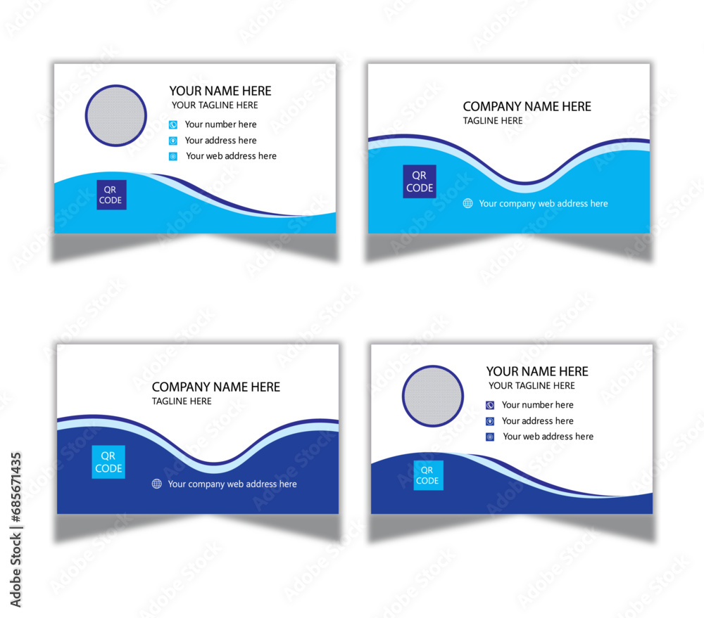 abstract-curve-blue-white-business-card-design-professional-name-card-template-vector Double-sided creative business card template. creative business card template Creative and modern business card.