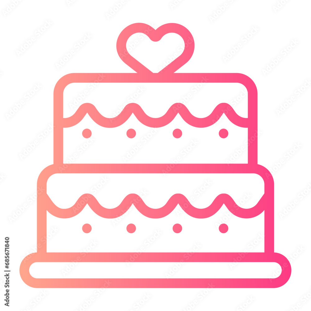 wedding cake gradient icon wedding cake gradient icon
