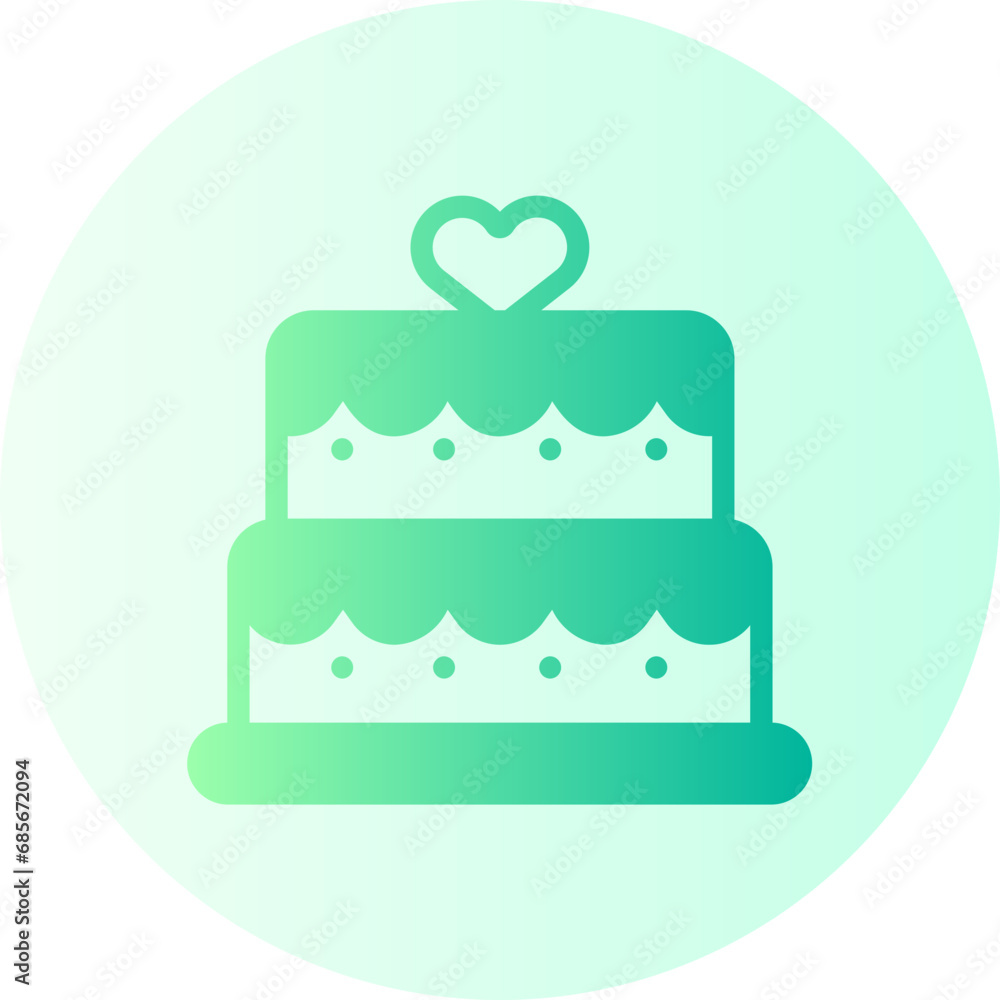 wedding cake gradient icon wedding cake gradient icon