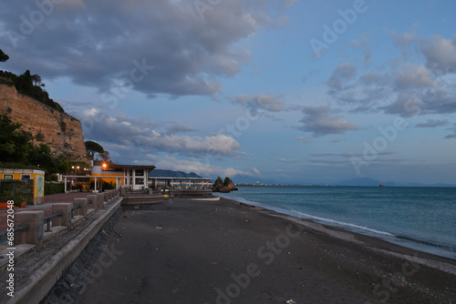 Panoramic view from Vietri sul Mare, a village on the Amalfi coast in the province of Salerno, Italy. photo