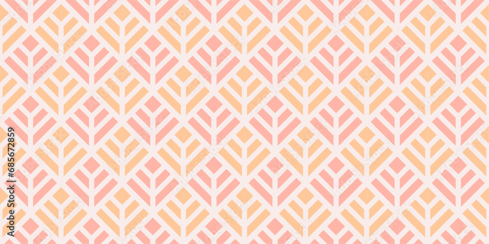 Geometric seamless pattern with cute and beautiful colors for decoration, wallpaper and fabric - obrazy, fototapety, plakaty 