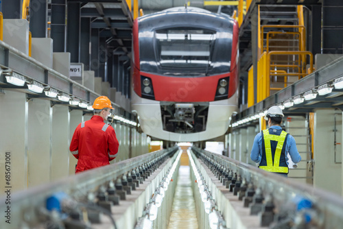 Transportation engineer consults on railway system work at maintenance center
