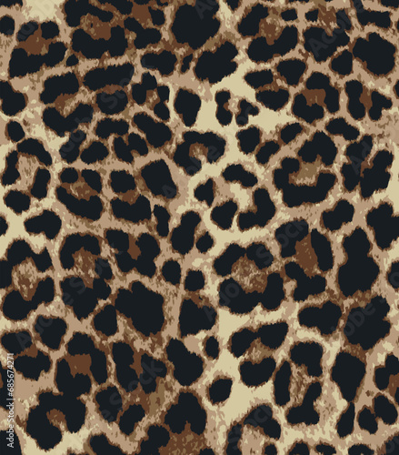 Leopard skin pattern, animal leathern seamless design photo