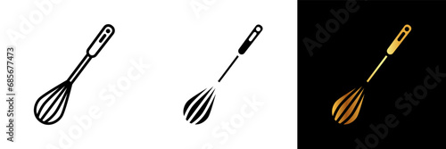A versatile and indispensable icon representing a whisk, symbolizing culinary finesse, efficient blending, and essential tool for aeration and emulsification in the kitchen.