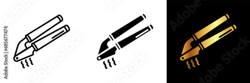 A handy and efficient icon representing a garlic press, embodying kitchen convenience, culinary efficiency, and effortless garlic preparation for flavor-packed dishes.