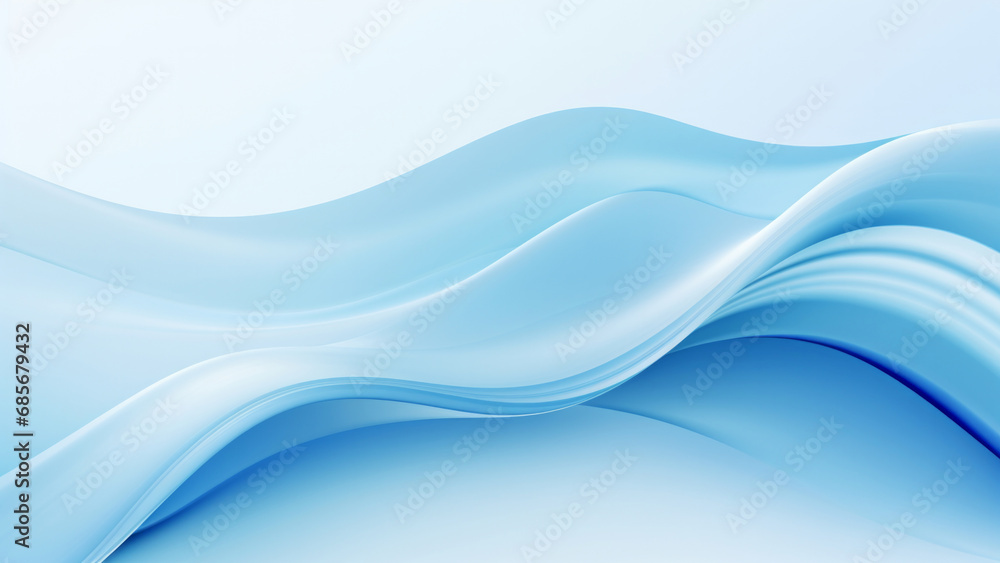 Abstract tender blue waves design with smooth curves and soft shadows on clean modern background. Fluid gradient motion of dynamic lines on minimal backdrop Abstract tender blue waves design with smooth curves and soft shadows on clean modern background. Fluid gradient motion of dynamic lines on minimal backdrop