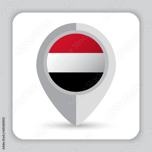 Free Download Yemen Flag Pin Map Icon - GFXLoad