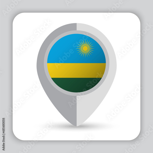 Rwanda Flag Pin Map Icon Free Download Rwanda Flag Pin Map Icon - GFXLoad
