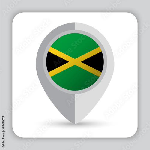 Free Download Jamaica Flag Pin Map Icon - GFXLoad