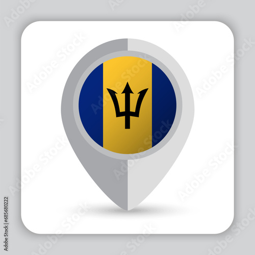 Free Download Barbados Flag Pin Map Icon - GFXLoad
