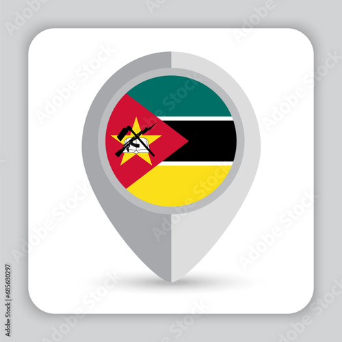 Free Download Mozambique Flag Pin Map Icon - GFXLoad