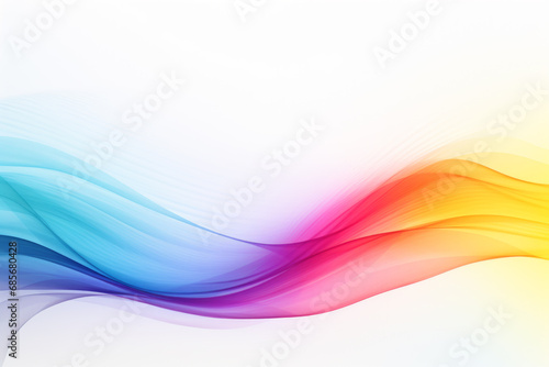 Abstract curved waves in seven rainbow colors. silk texture. Illustrations in bright and pale colors. A concept suitable for hopes, desires, and wishes that will make your hopes and happiness come tru