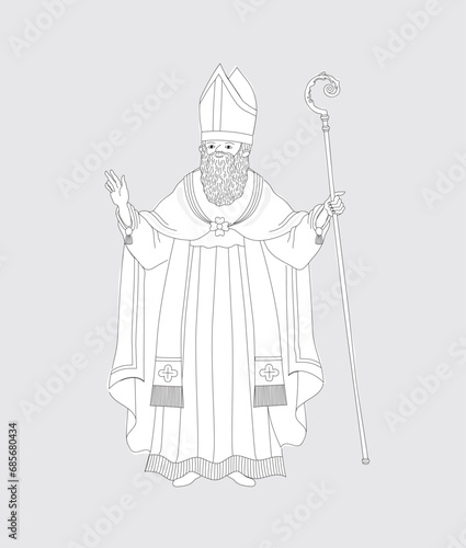 Vector illustration of St Nicholas