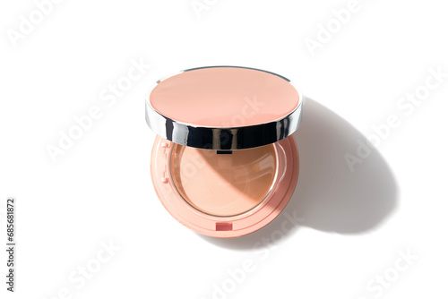 beauty cosmetic makeup skincare of smudge cc cream foundation primer cushion powder; product mockup on white background