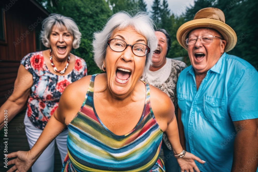 Elders in motion: A candid dance reflects the energy, happiness, and camaraderie among seniors. This image paints an active, lively portrait of retirement life and the joy of growing older