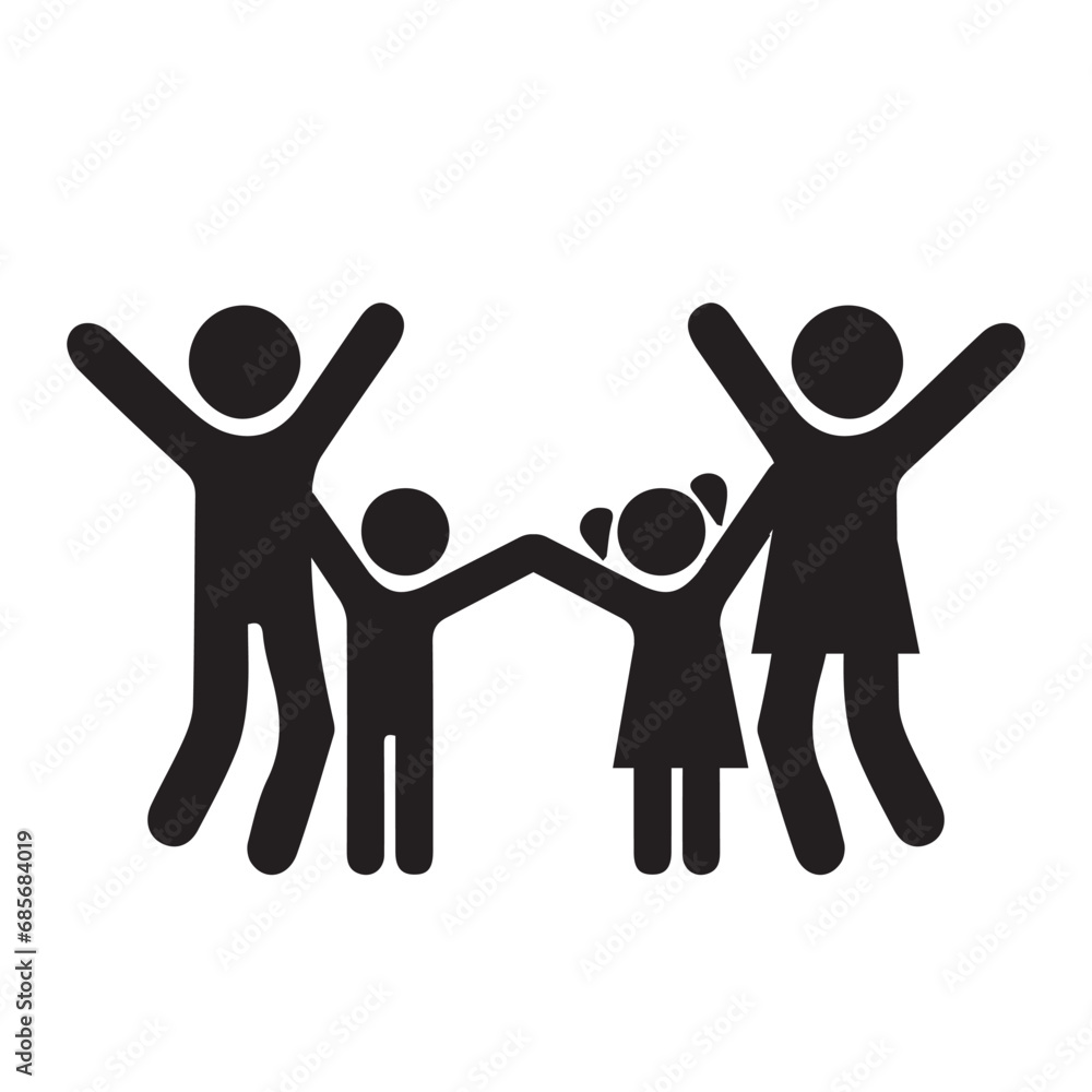 People Family parents and kid Vector black People Family parents and kid Vector black