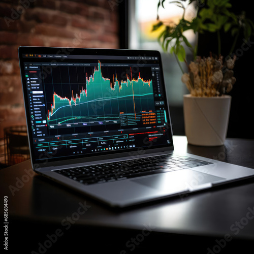 Glowing Growth Chart of Investments