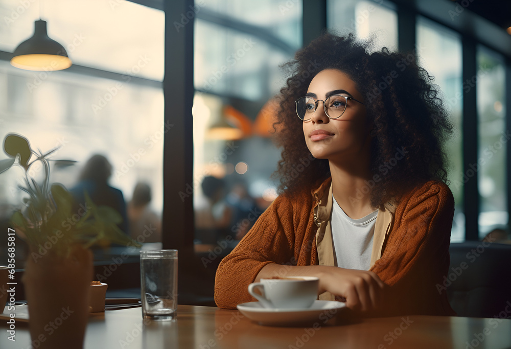 Young ethic woman enjoys eating tasty lunch Young ethic woman enjoys eating tasty lunch