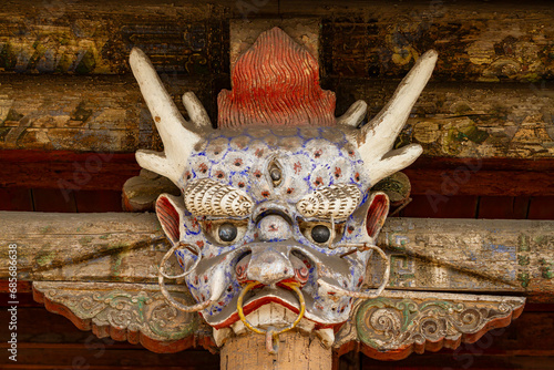 The Mask of Yungang Grottoes in China photo
