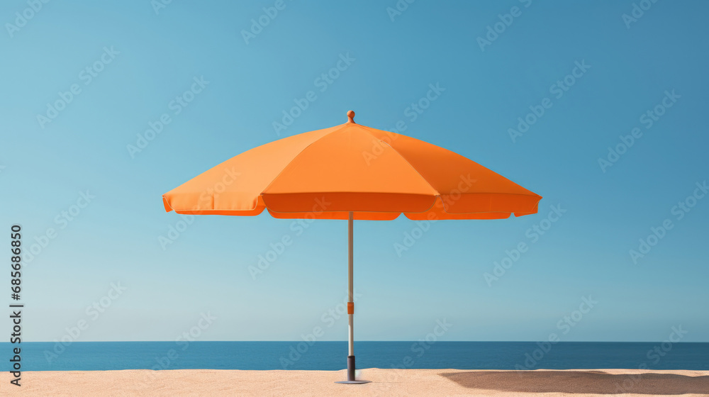 Beach sea summer sand travel blue sunny day water sky umbrella