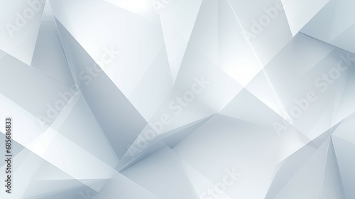 A white background with geometric of triangles and lines, forming a dynamic and playful composition