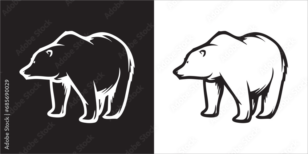 Illustration vector graphics of bear icon Illustration vector graphics of bear icon