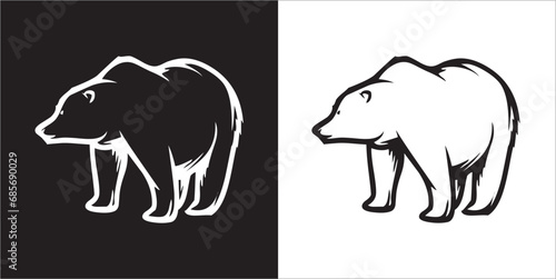 Illustration vector graphics of bear icon