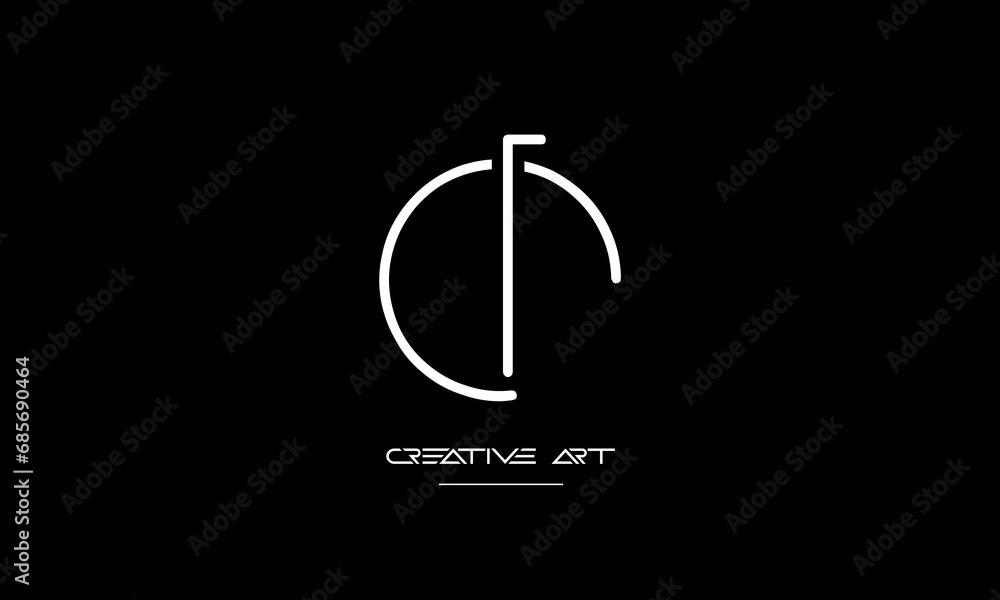 CI, IC, C, I abstract letters logo monogram CI, IC, C, I abstract letters logo monogram