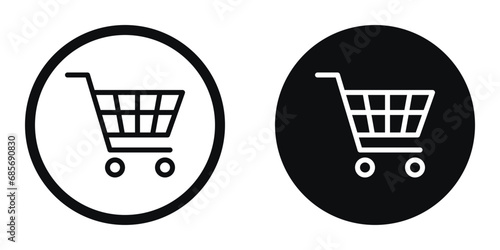 shopping cart icon set