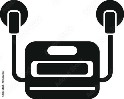 Air defibrillator icon simple vector. Aed heart. Cardiology disease