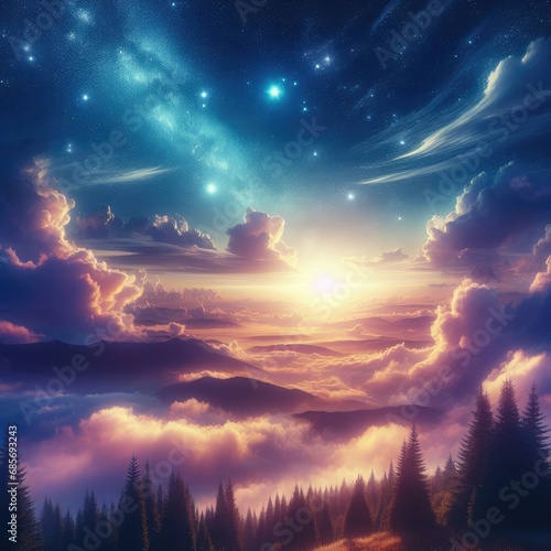 background with stars