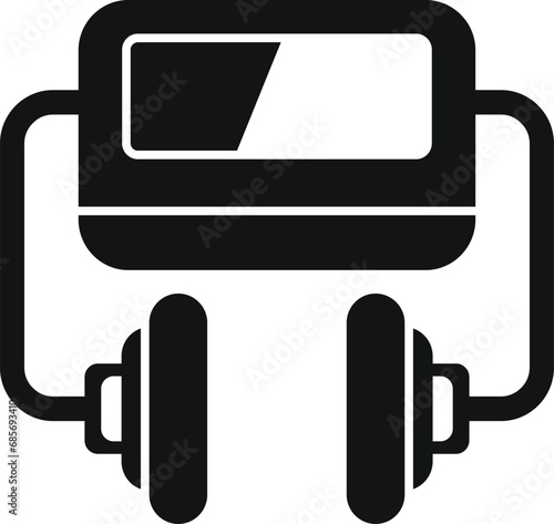 Automated defibrillator icon simple vector. Portable device. Cardiac attack